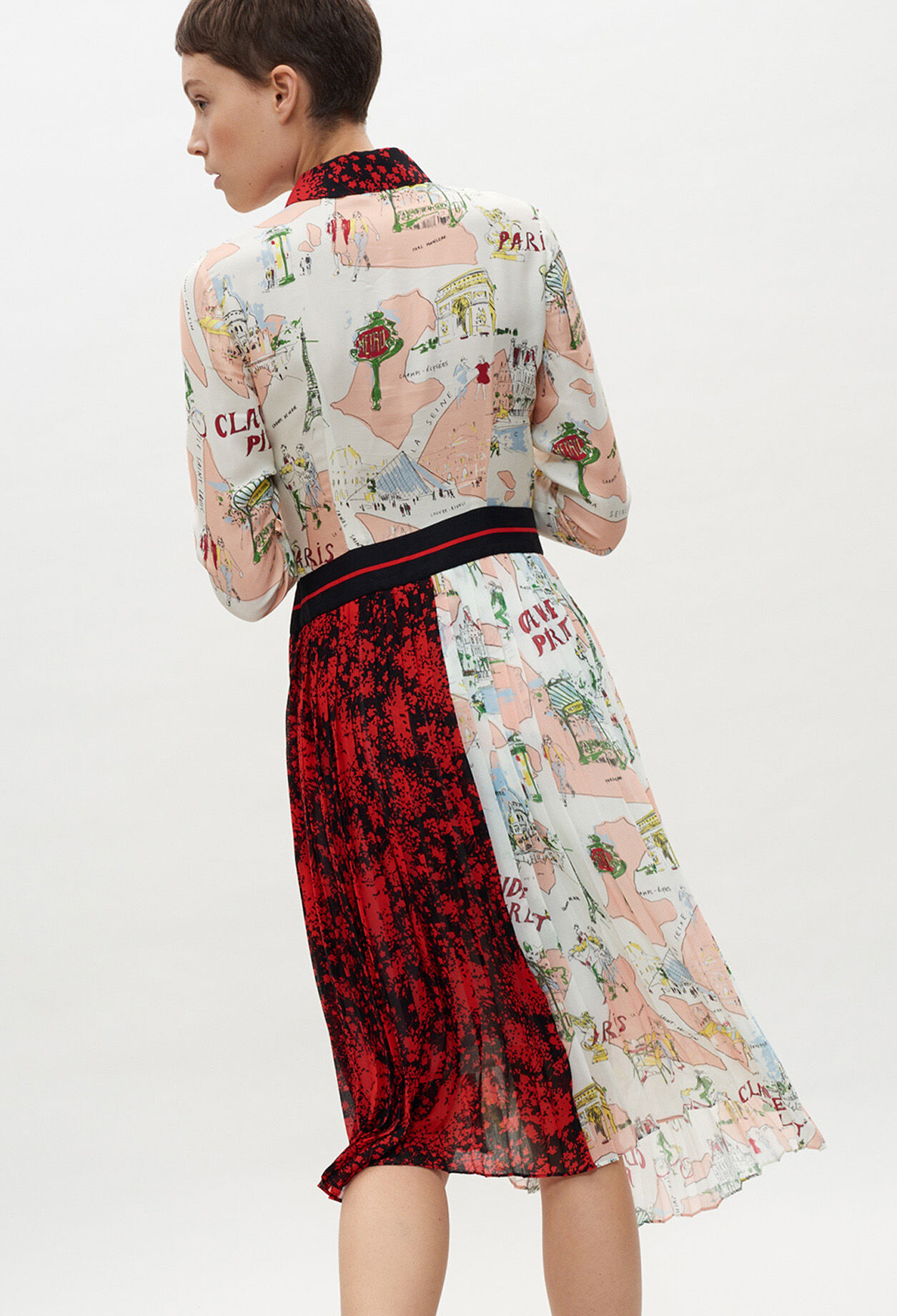 Printed medium-length dress Printed medium-length dress