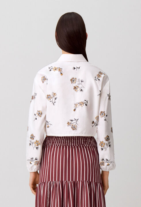 Floral and sequin shirt