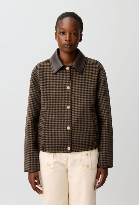 Short wool blend coat