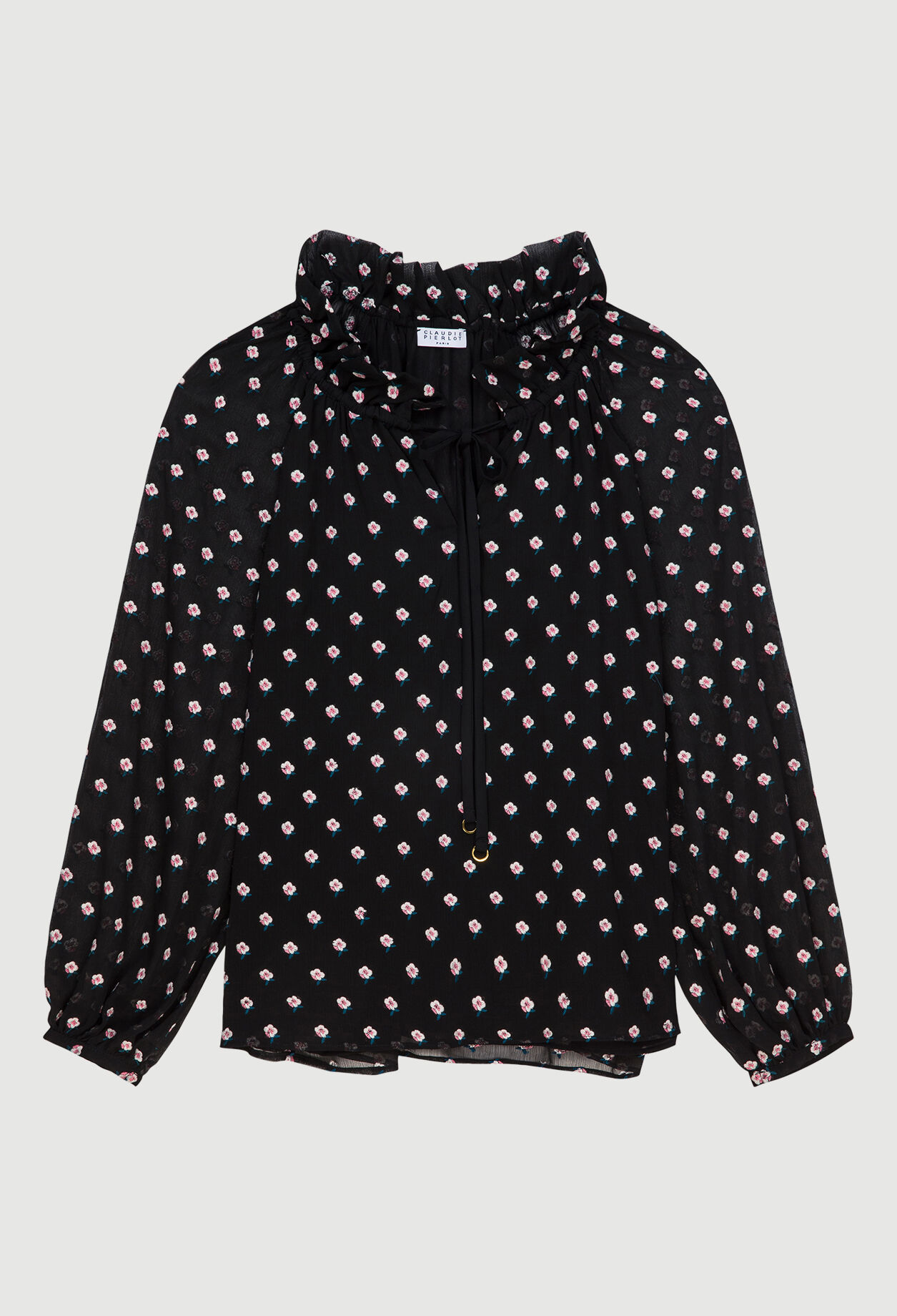 Blouse with floral print