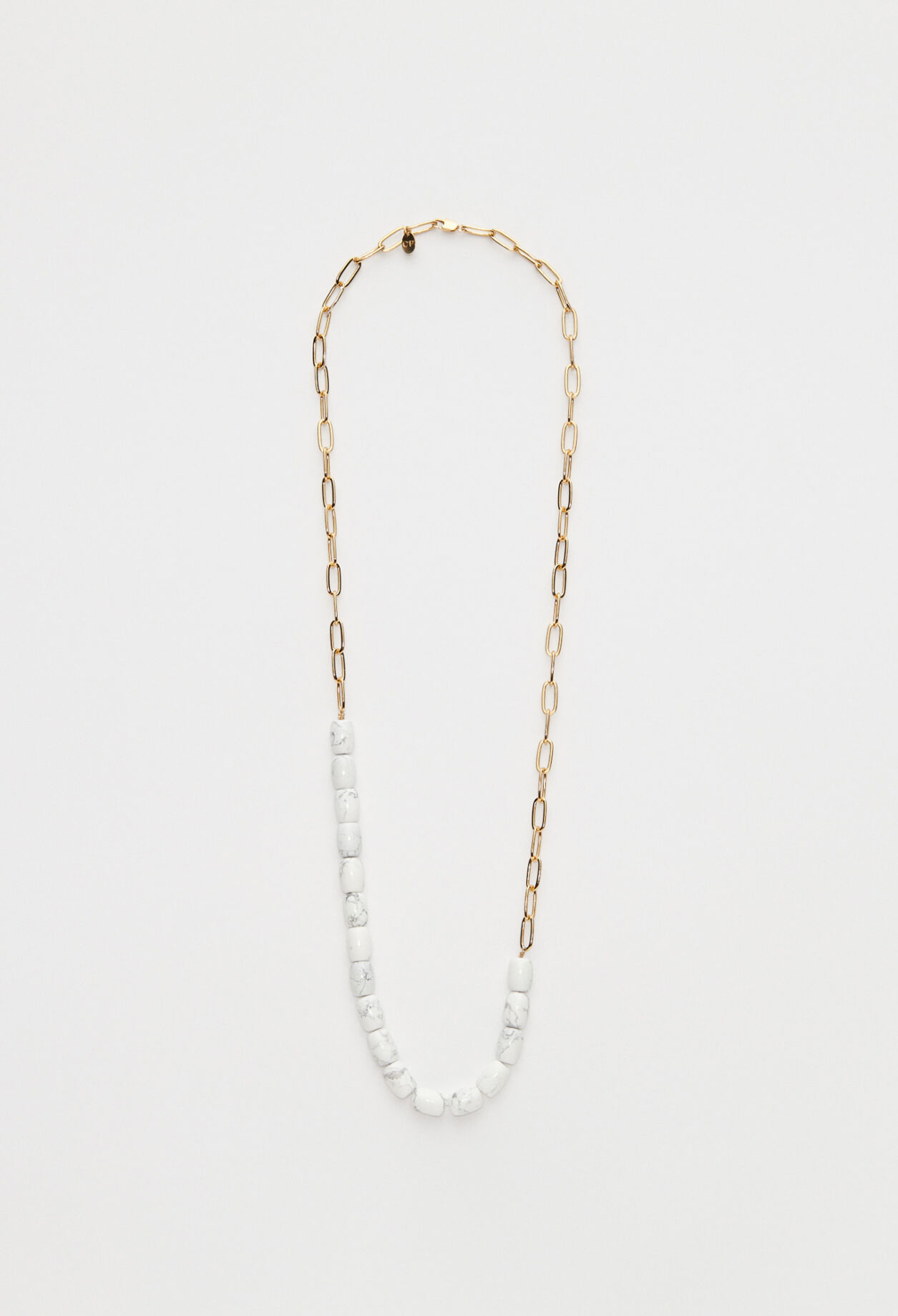 Long bi-material necklace