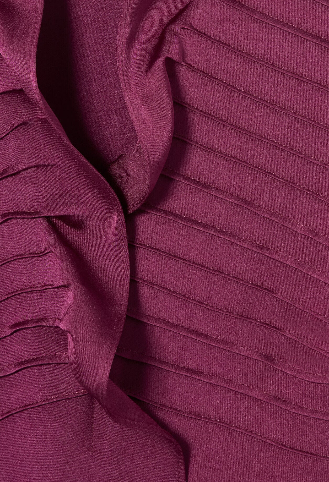 Satin ruffle collar dress