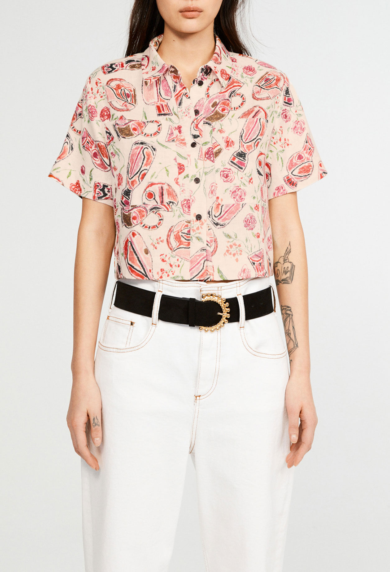 Short print shirt
