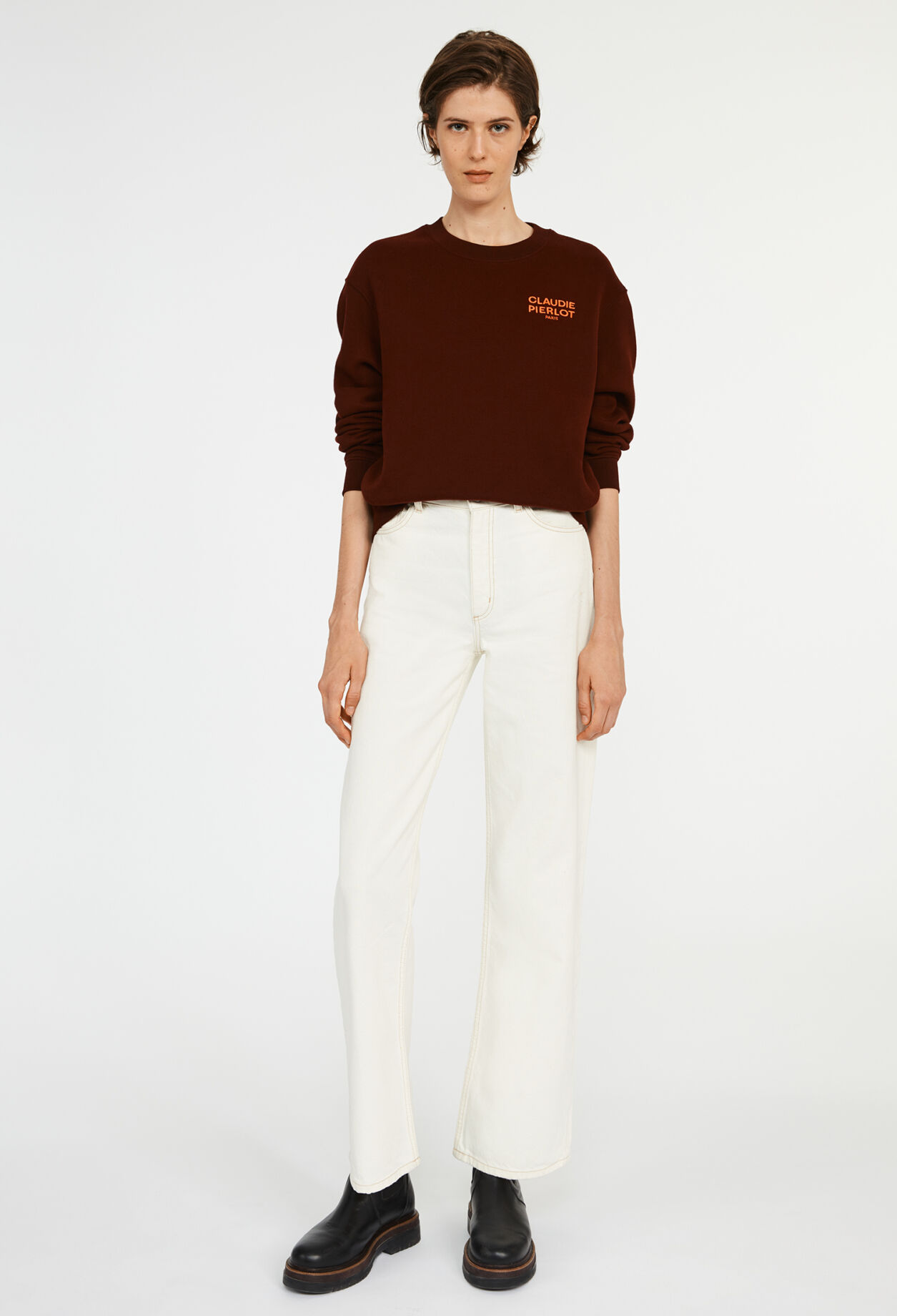 Sweatshirt bordeaux avec logo