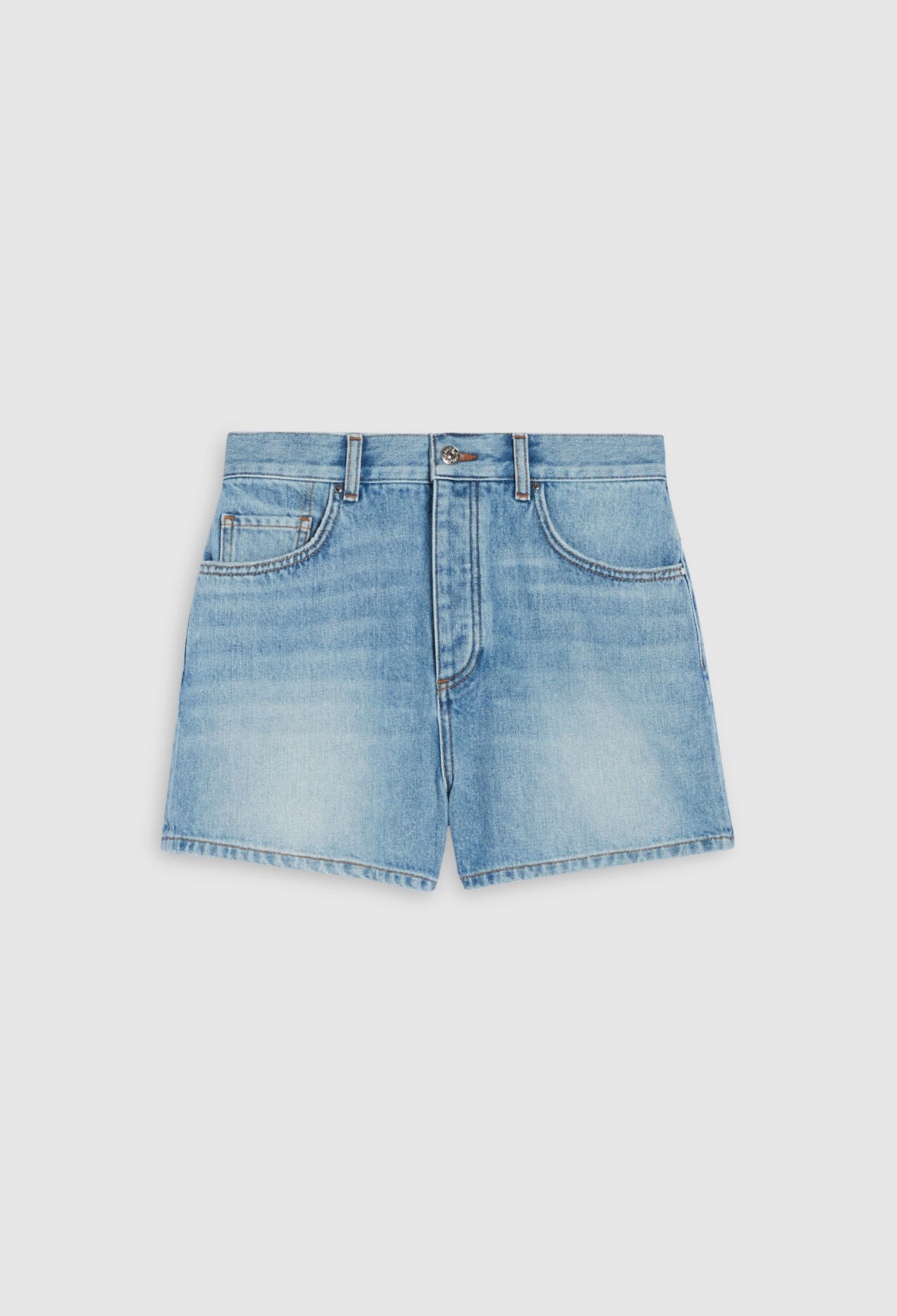Blue denim shorts