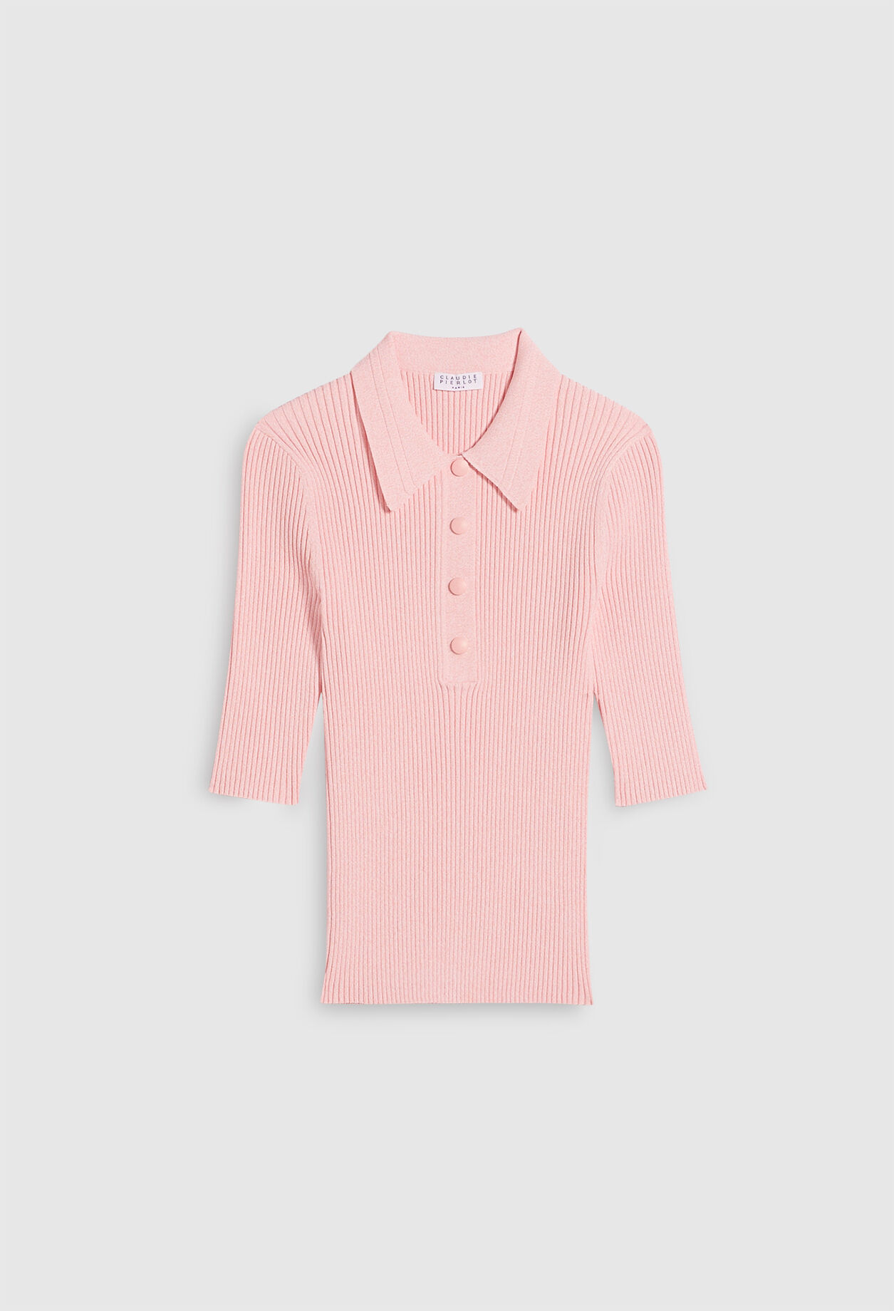 Knit polo shirt
