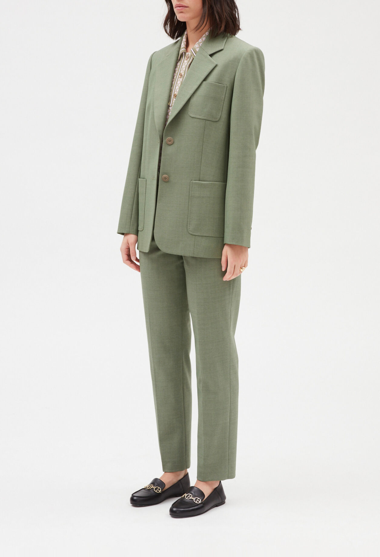 Khaki suit jacket