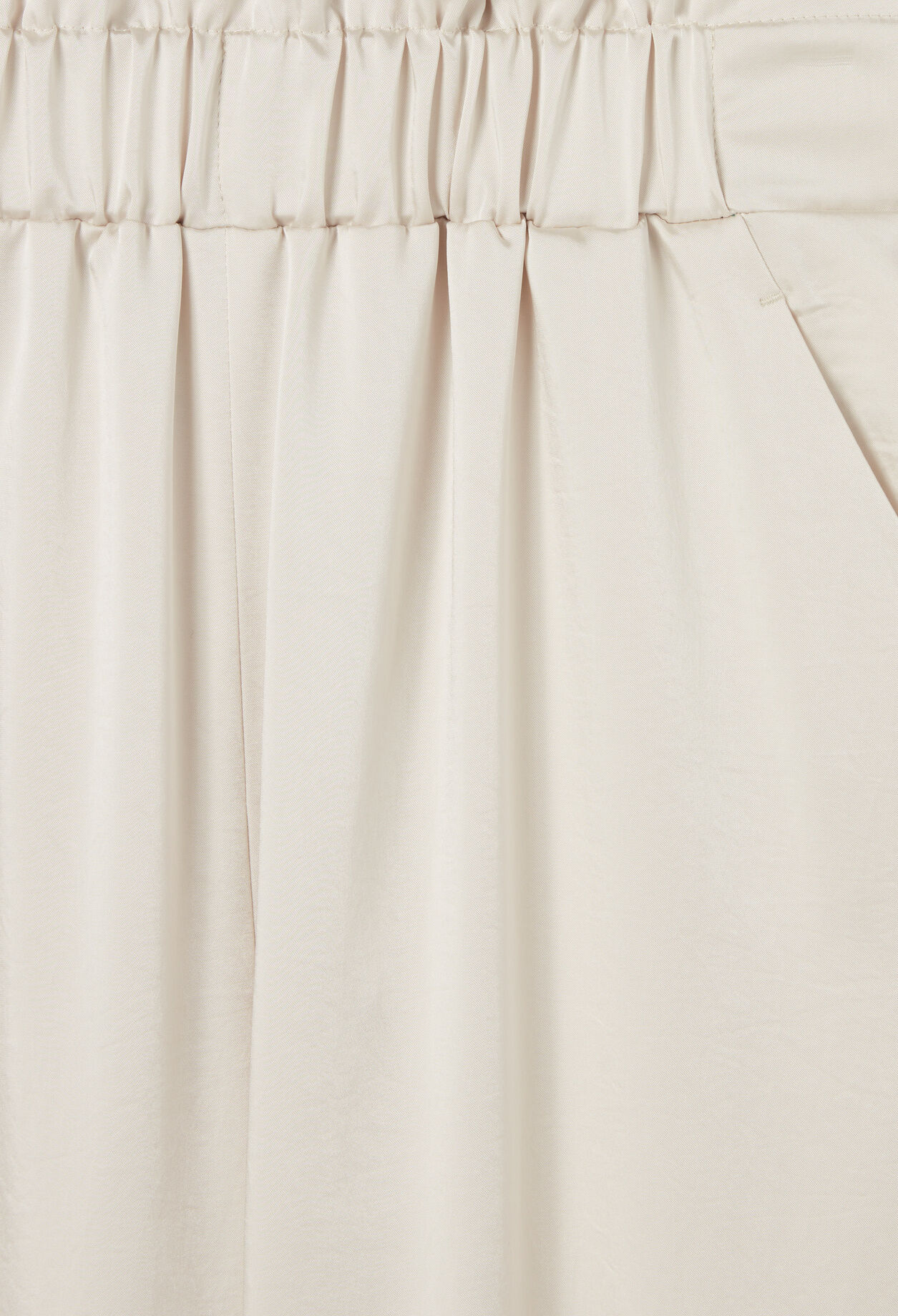 Wide-leg trousers with smocked waistband