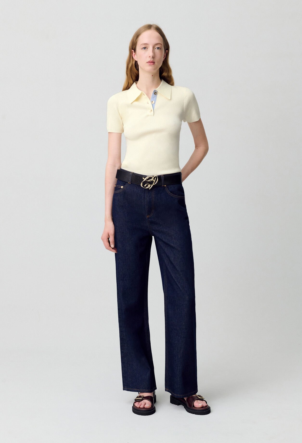 Fine Knit Polo Top Fine Knit Polo Top