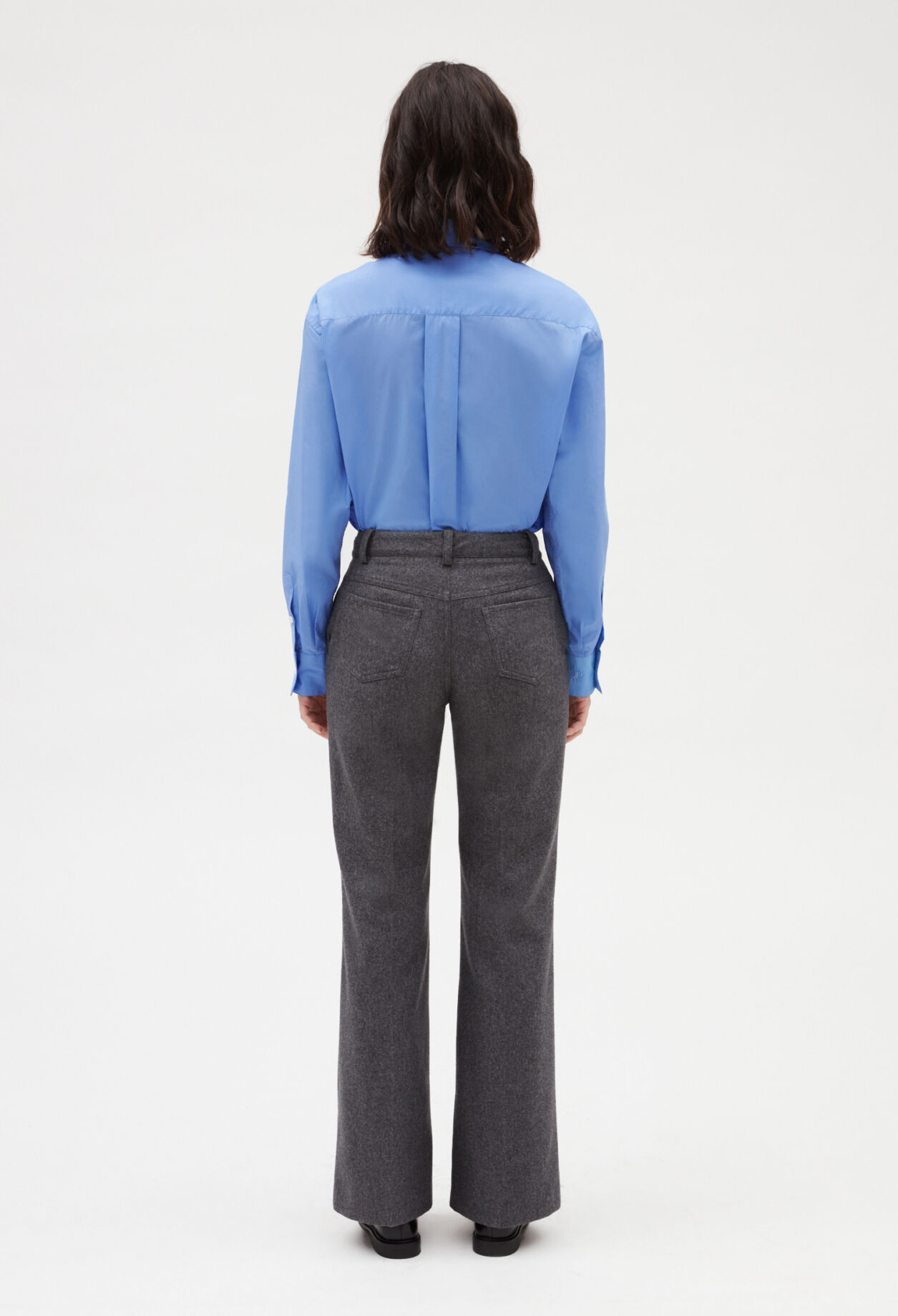 Heather grey flared trousers