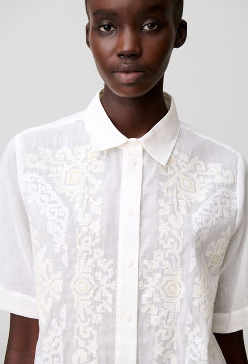 Embroidered cotton shirt