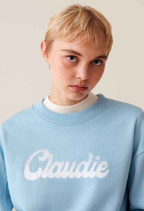 Oversized Claudie Print Sweatshirt