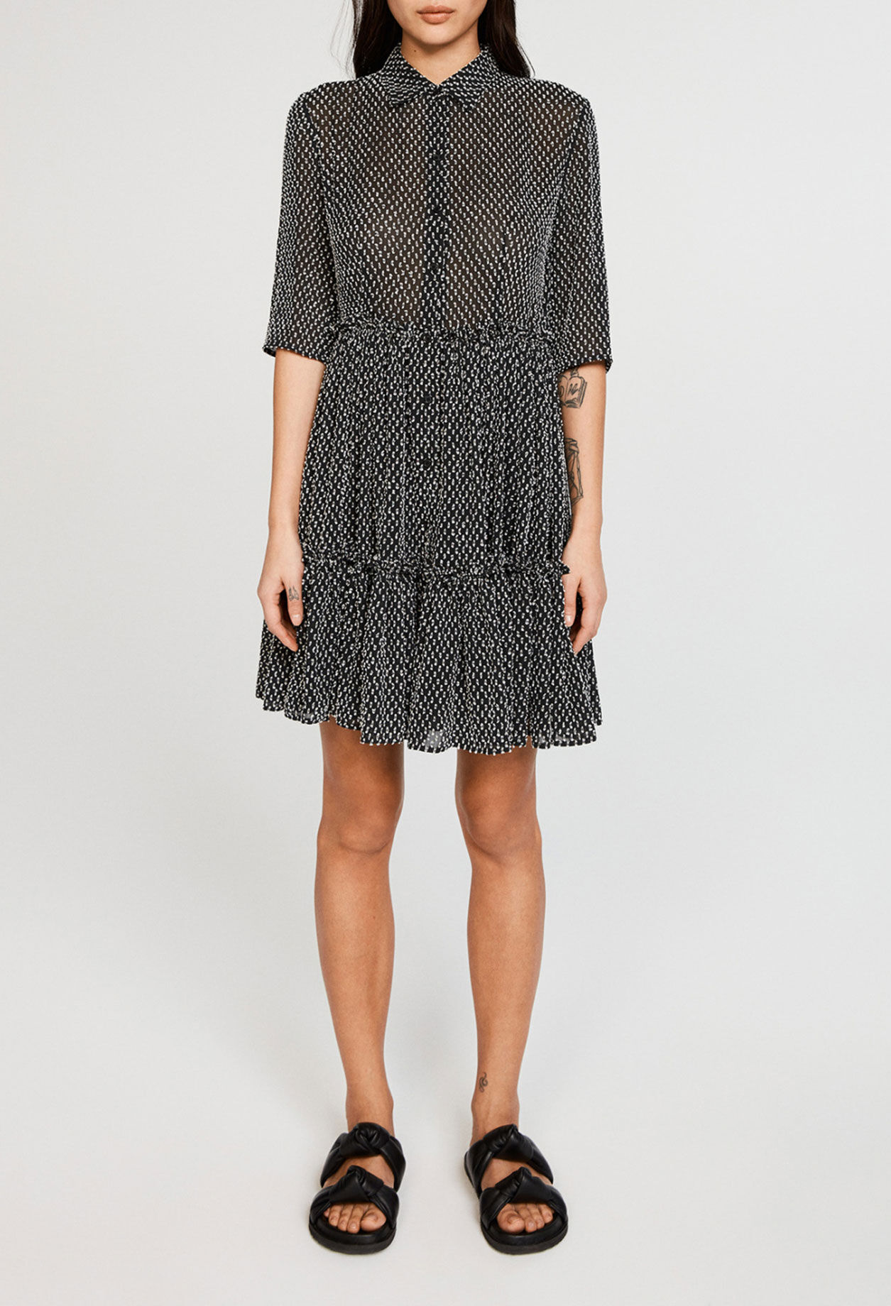 Ruffled shirt dress Ruffled shirt dress
