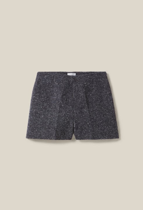 Grey tweed shorts