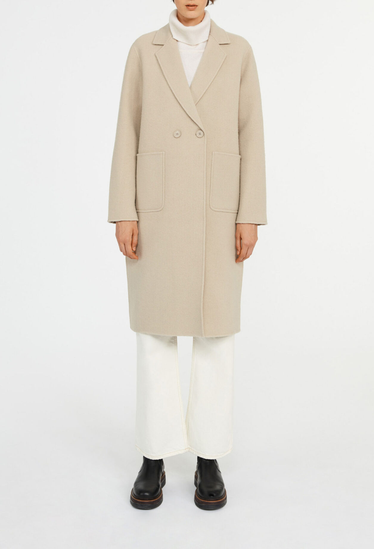 Manteau droit col croisé Manteau droit col croisé