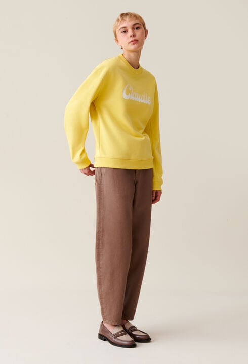 Oversized Claudie Print Sweatshirt