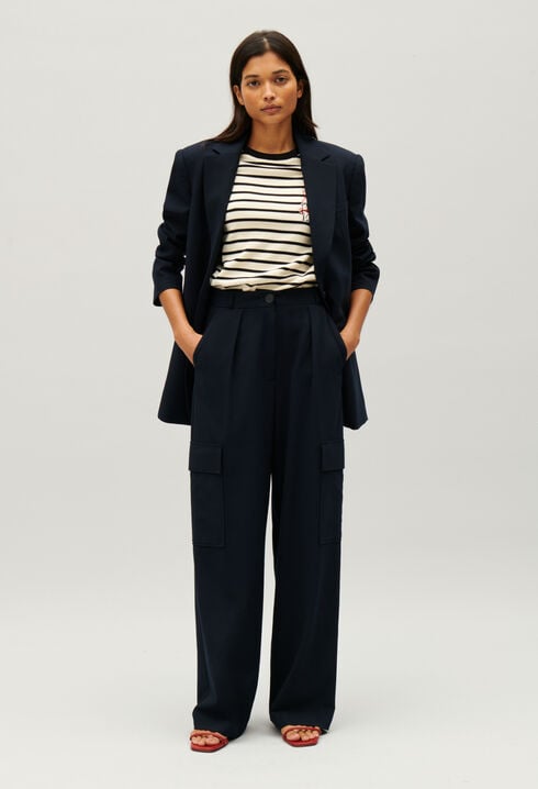 Two-tone stripy Breton T-shirt