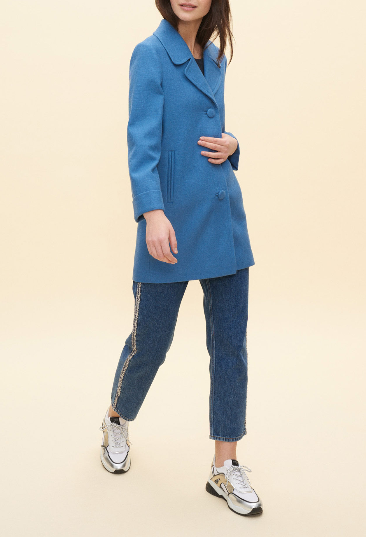 Mid-length cotton coat
