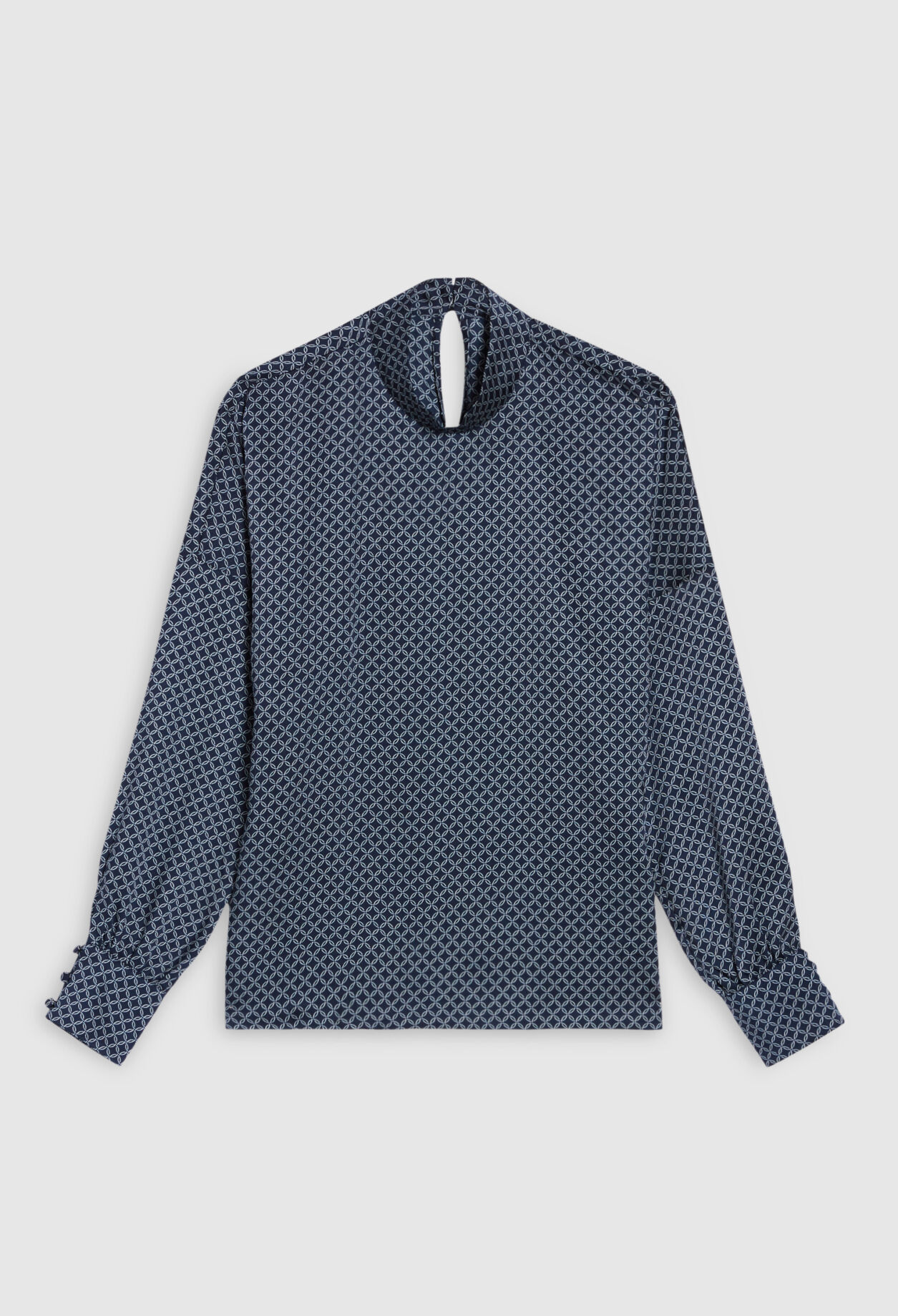 Printed satin blouse