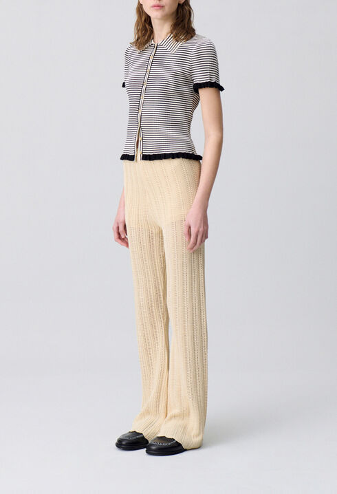 Crochet Detail Flowing Trousers