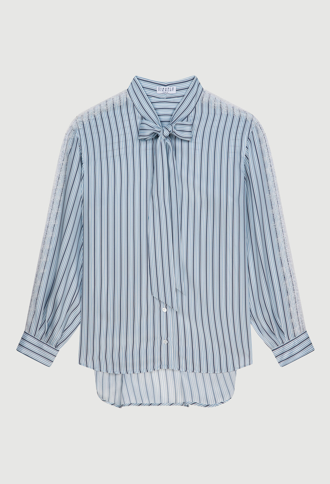 Ascot neckline shirt
