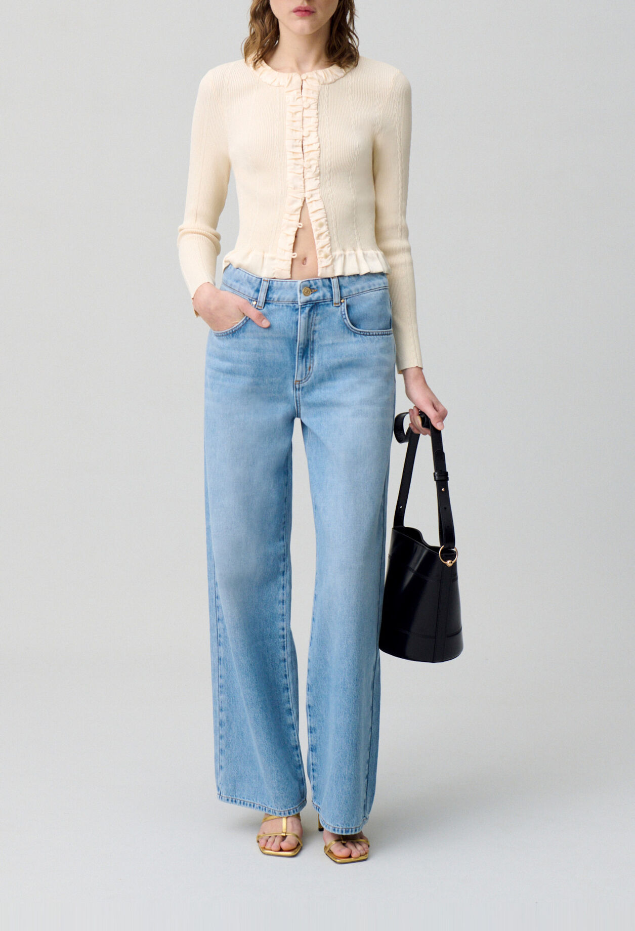 Buttoned Fine-Knit Cardigan