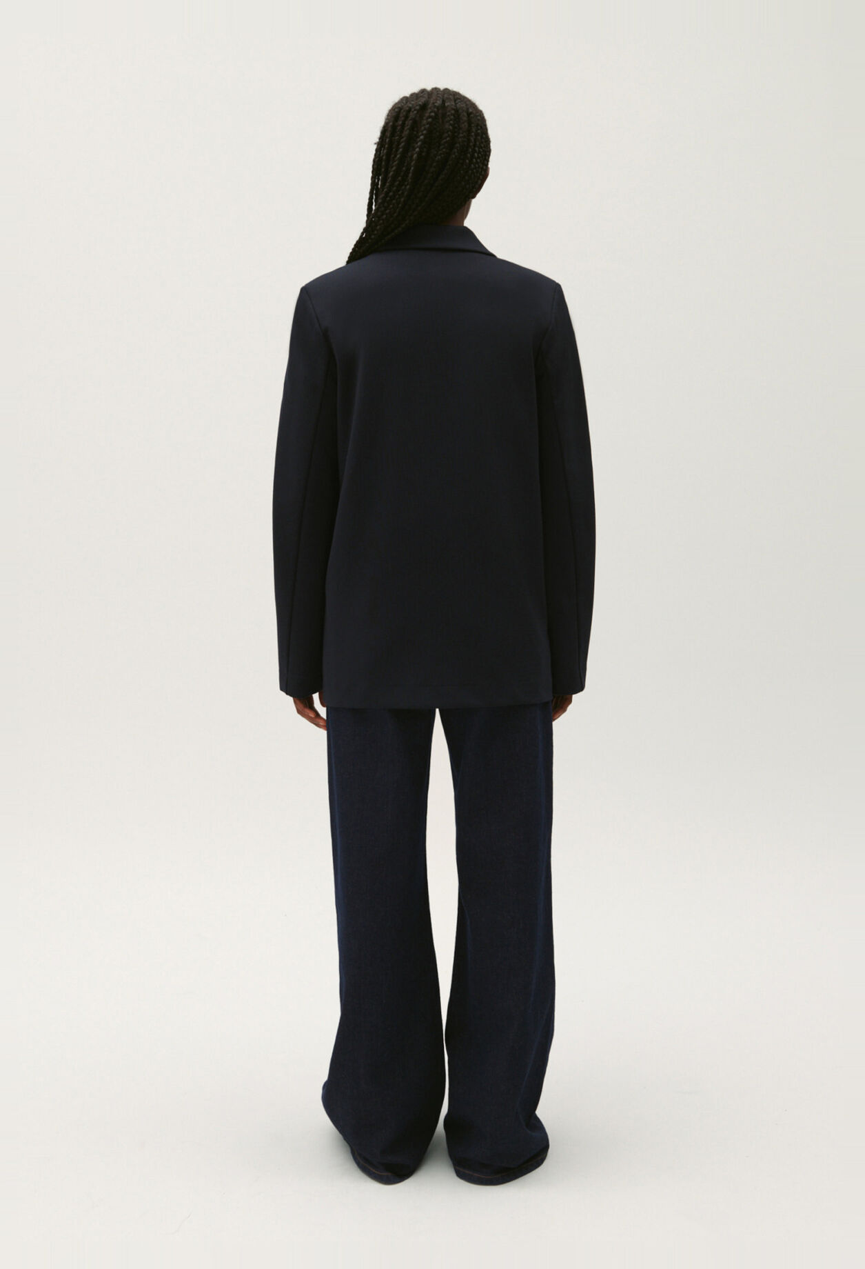 Navy blue suit jacket