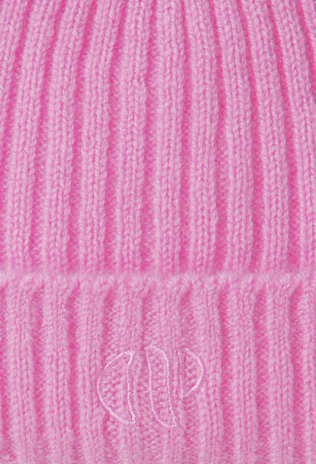 Cashmere ribbed hat CP embroidery