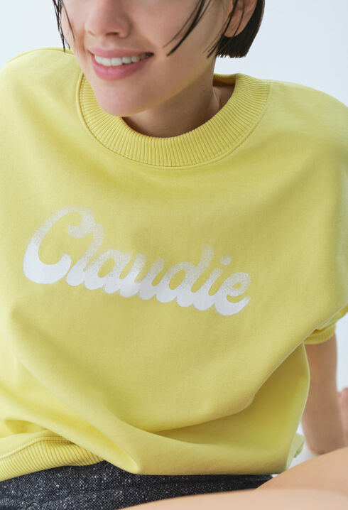 Oversized Claudie Print Sweatshirt