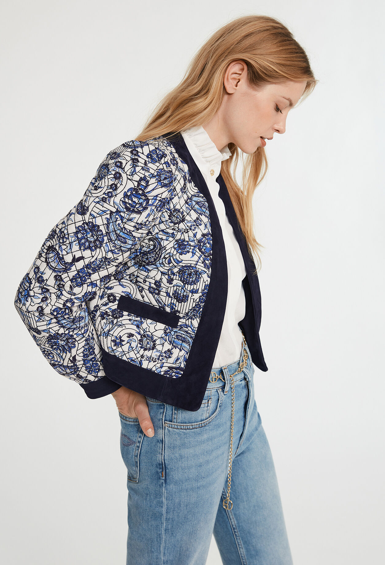 Blouson matelassé à motifs