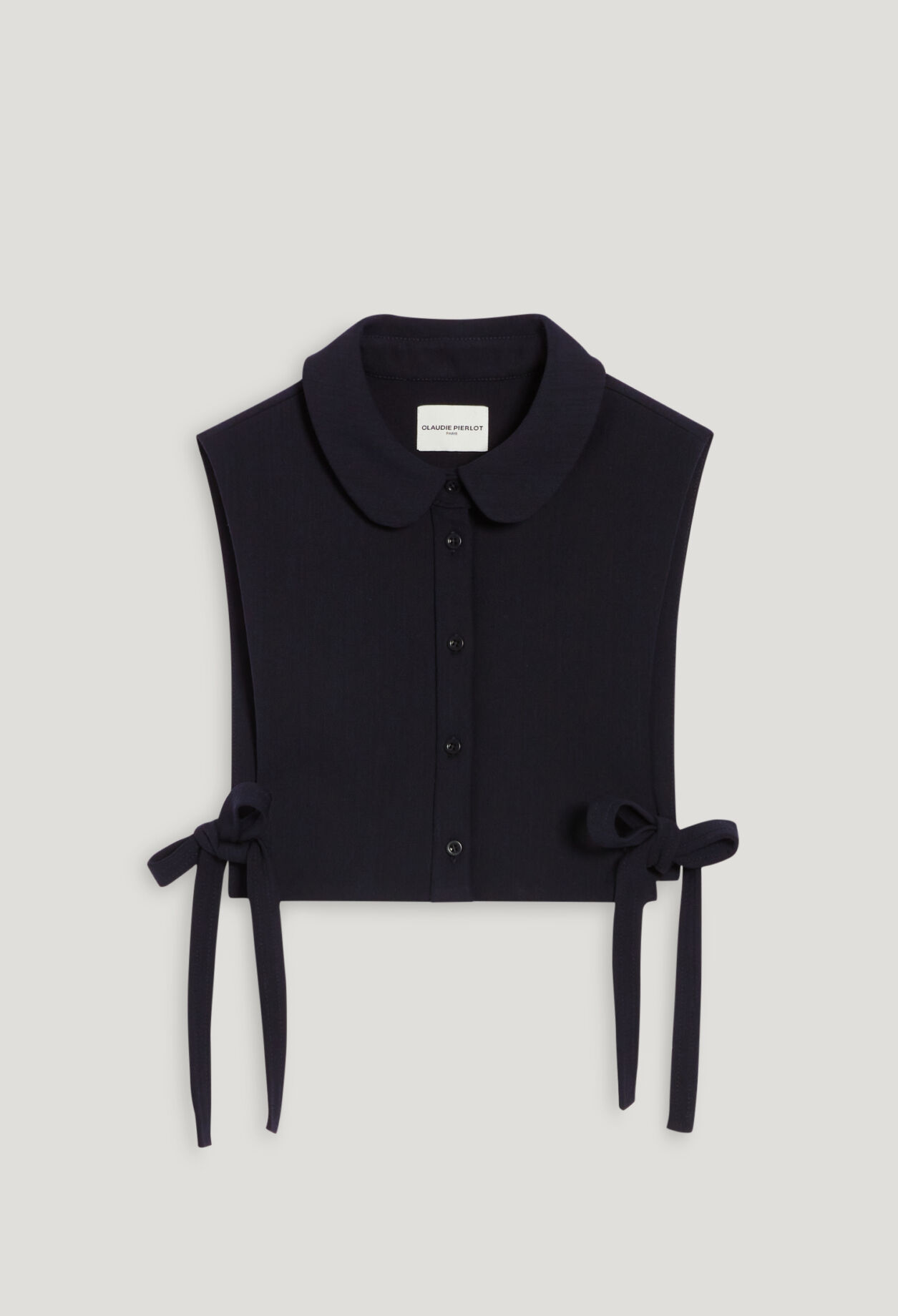 Navy knitted removable collar