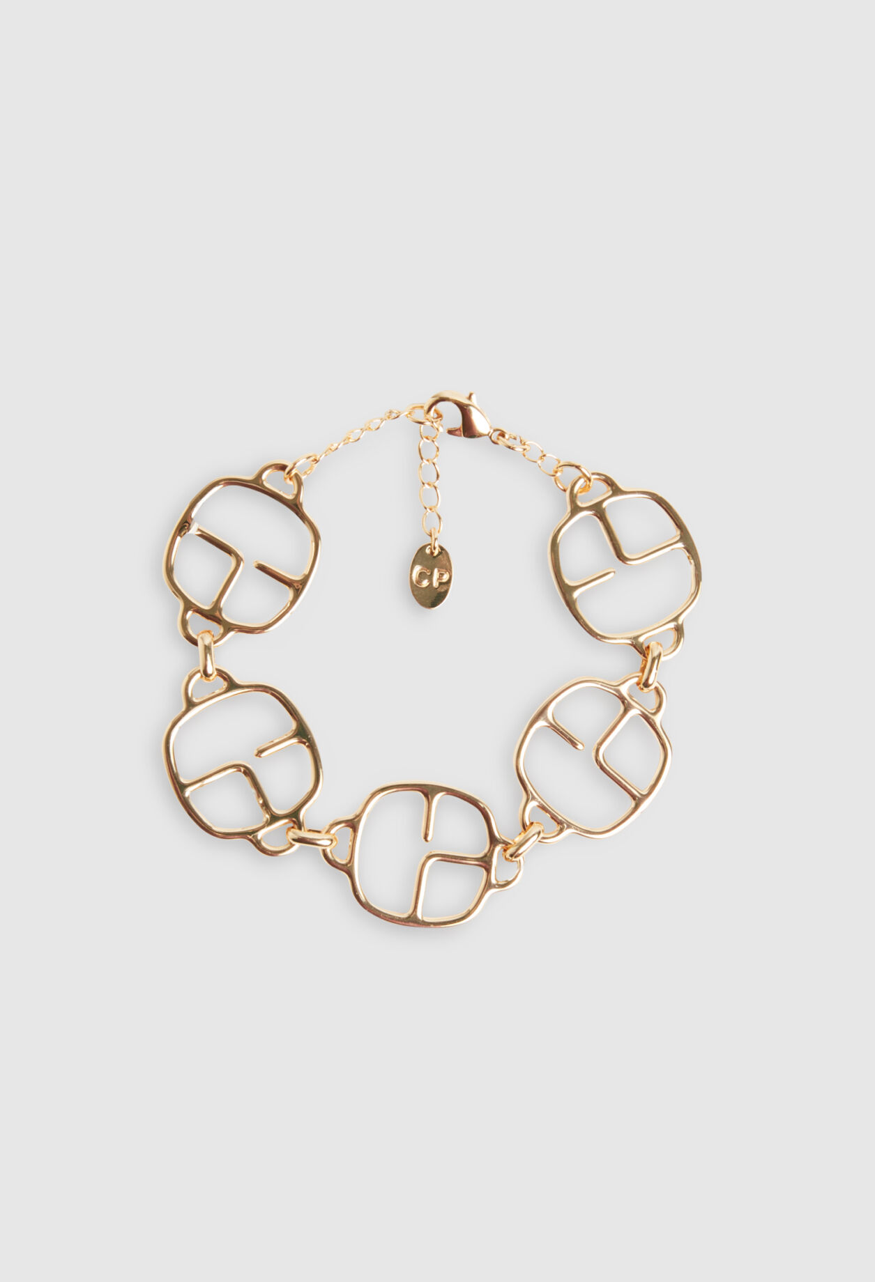 Gold monogram bracelet