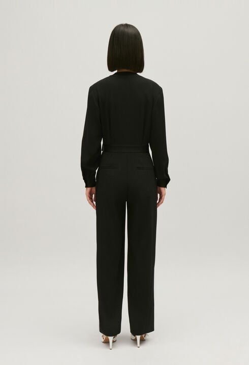 Black trouser suit