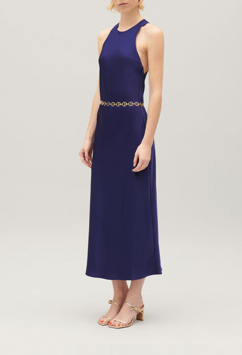 Long satin dress