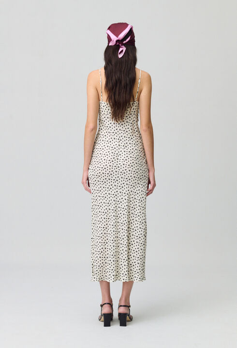 Satin Floral Maxi Dress