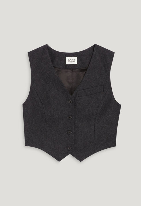 Flecked grey suit waistcoat