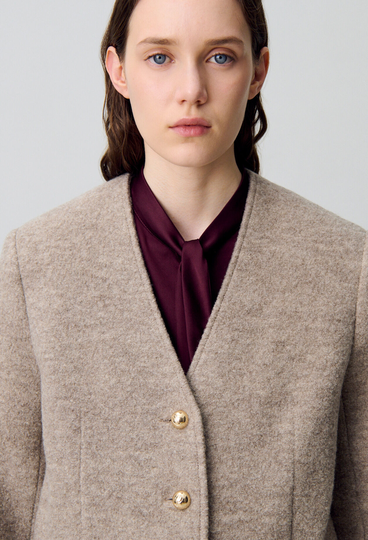 Buttoned Wool Jacket