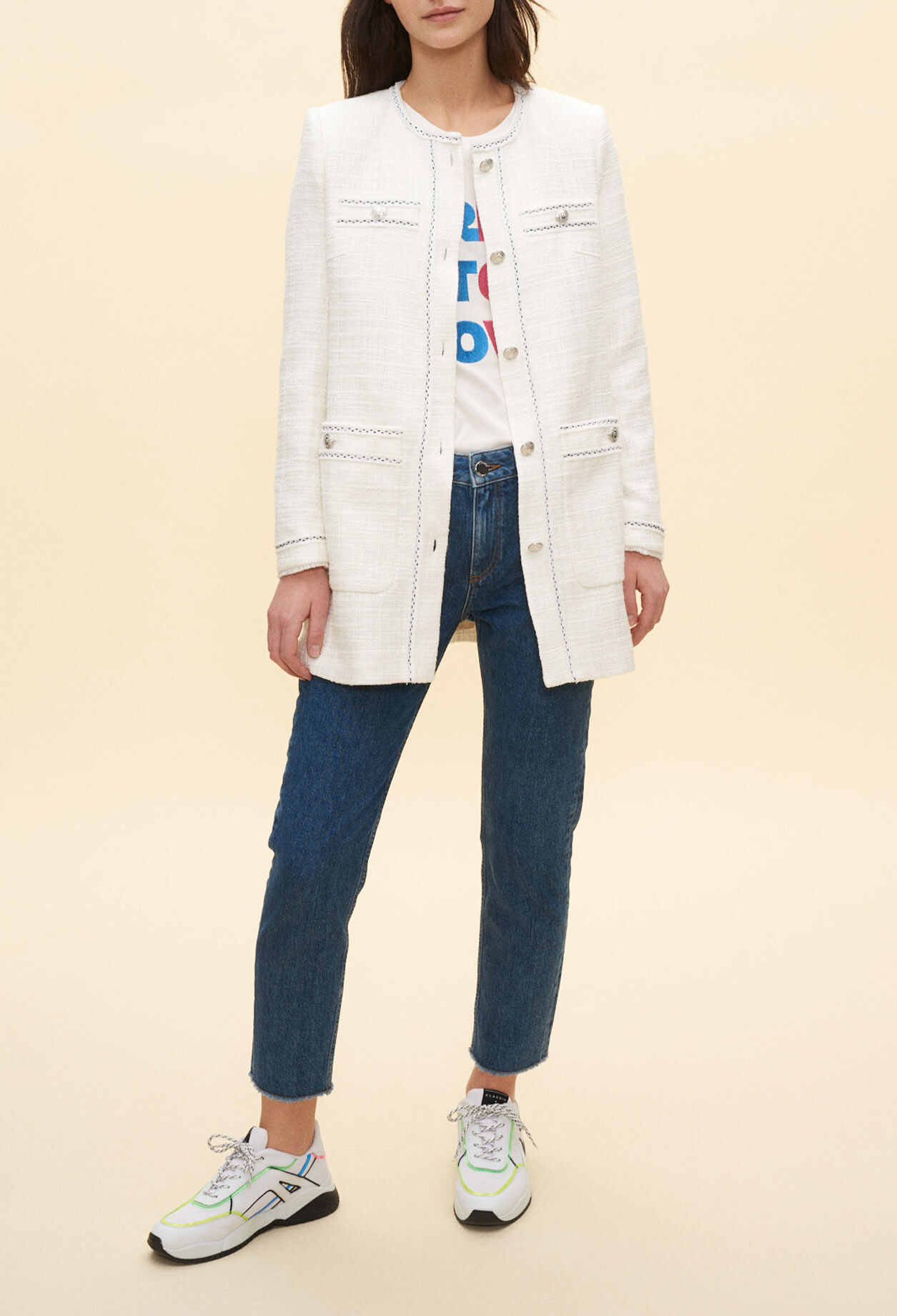 Tweed-style longline jacket Tweed-style longline jacket