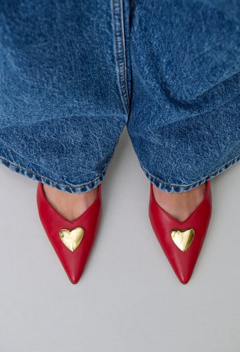 Golden Heart Court Shoes