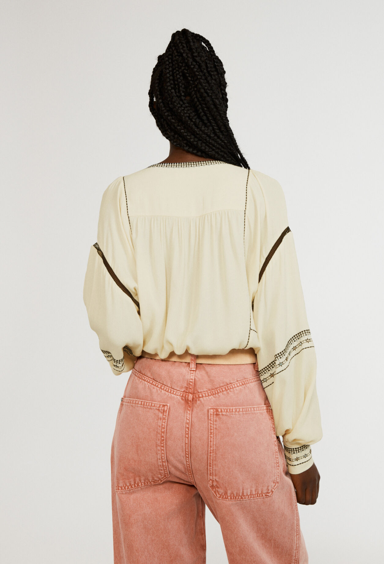 Flared fluid blouse Flared fluid blouse