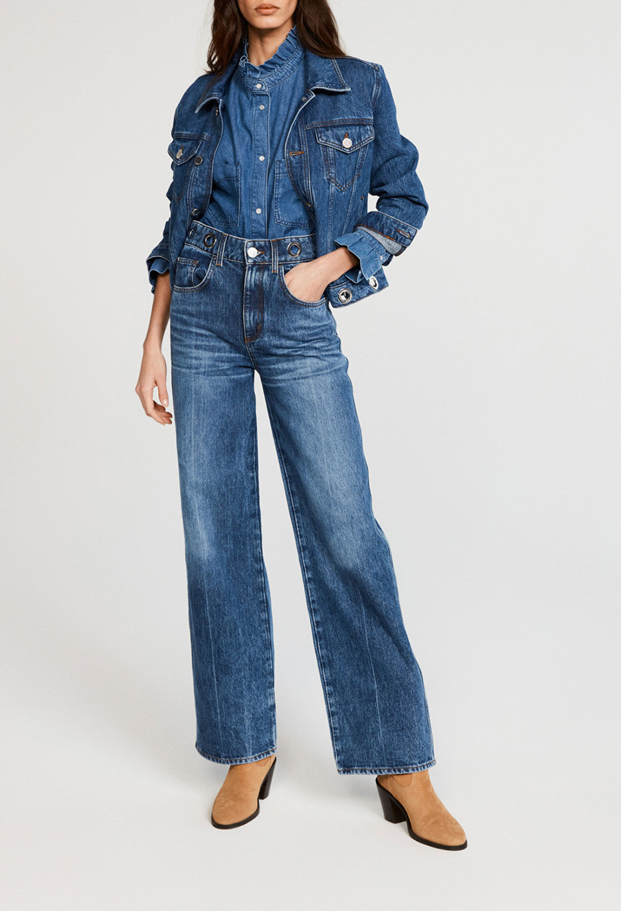 Organic cotton gathered collar shirt Organic cotton gathered collar shirt