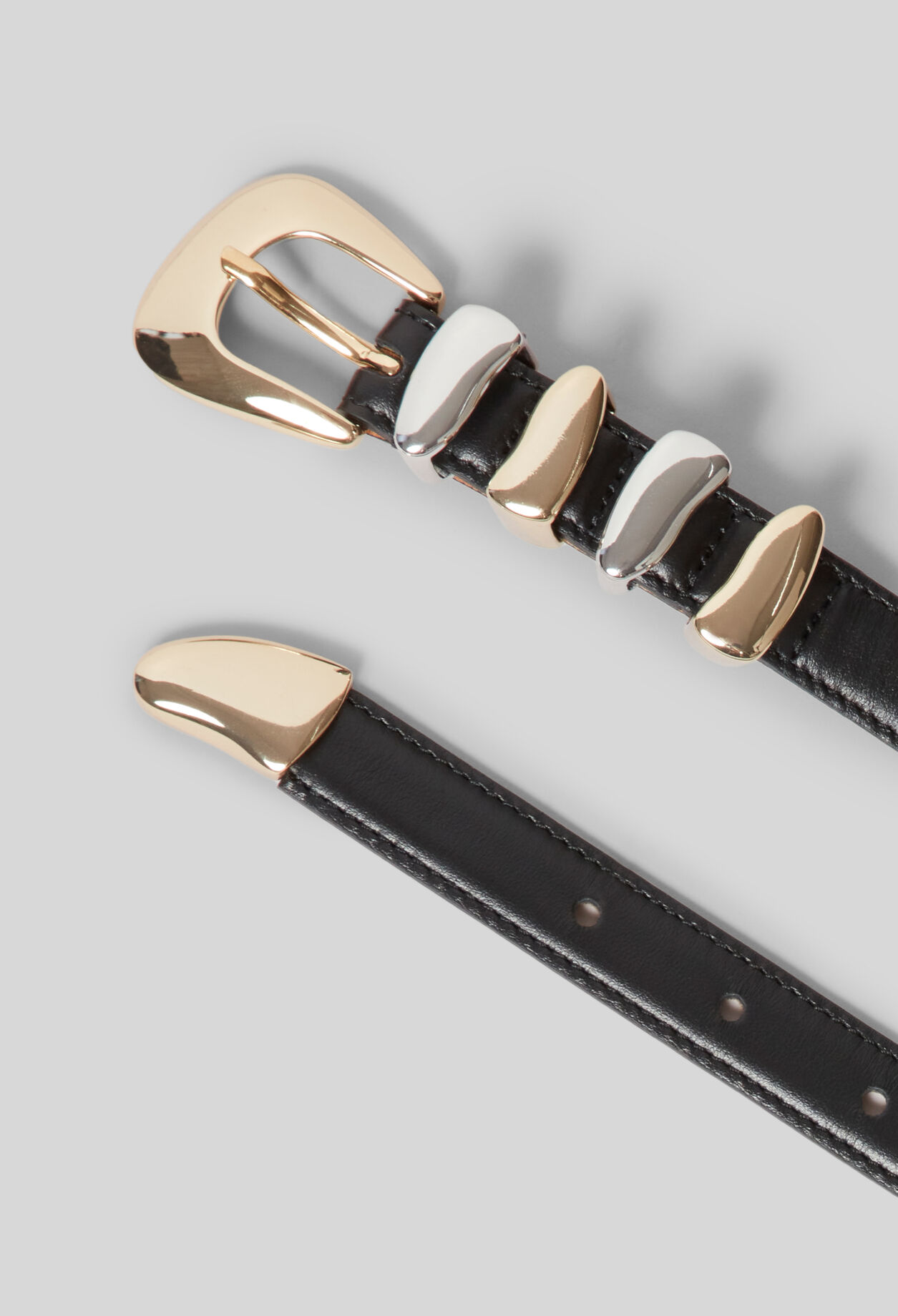 Leather Belt with Gold Buckle Leather Belt with Gold Buckle