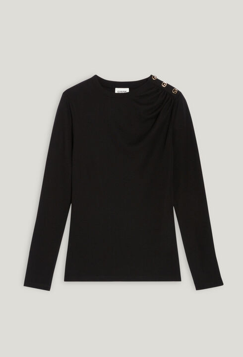 Black wool T-shirt