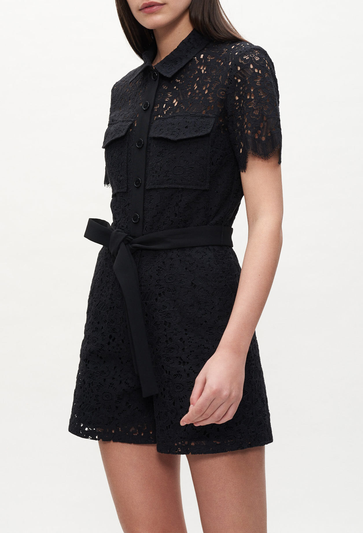 Black guipure lace playsuit Black guipure lace playsuit
