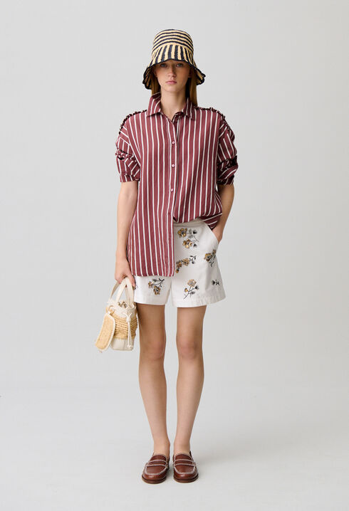 Oversized striped shirt