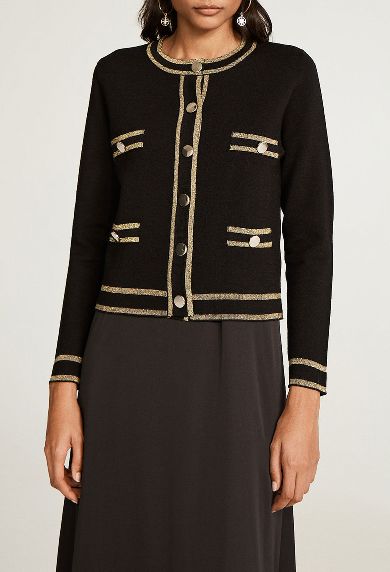 Black and gold cardigan