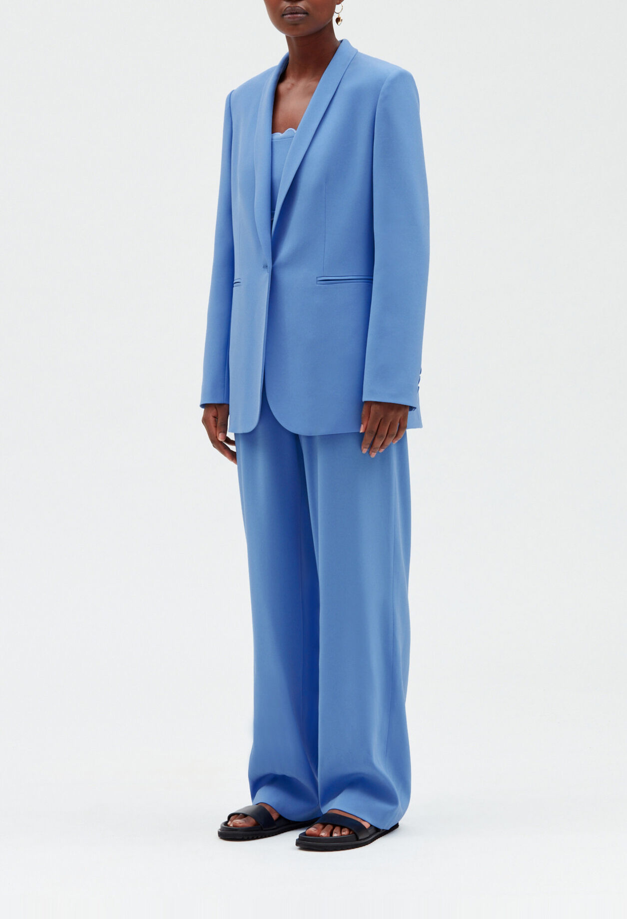 Sky-blue suit jacket