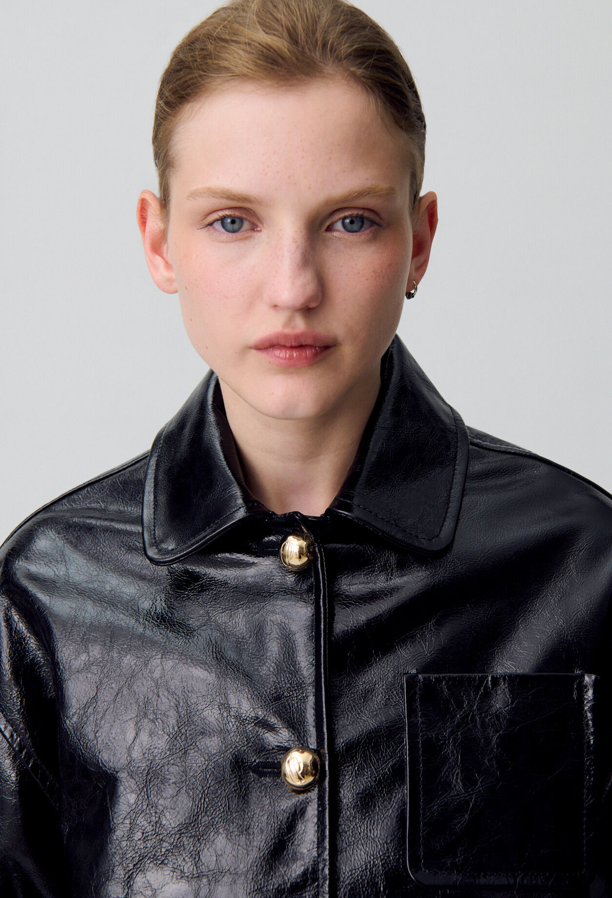 Aged patent leather jacket Aged patent leather jacket