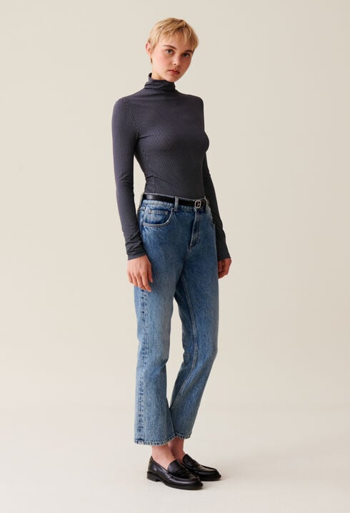 Fitted Funnel Neck Top