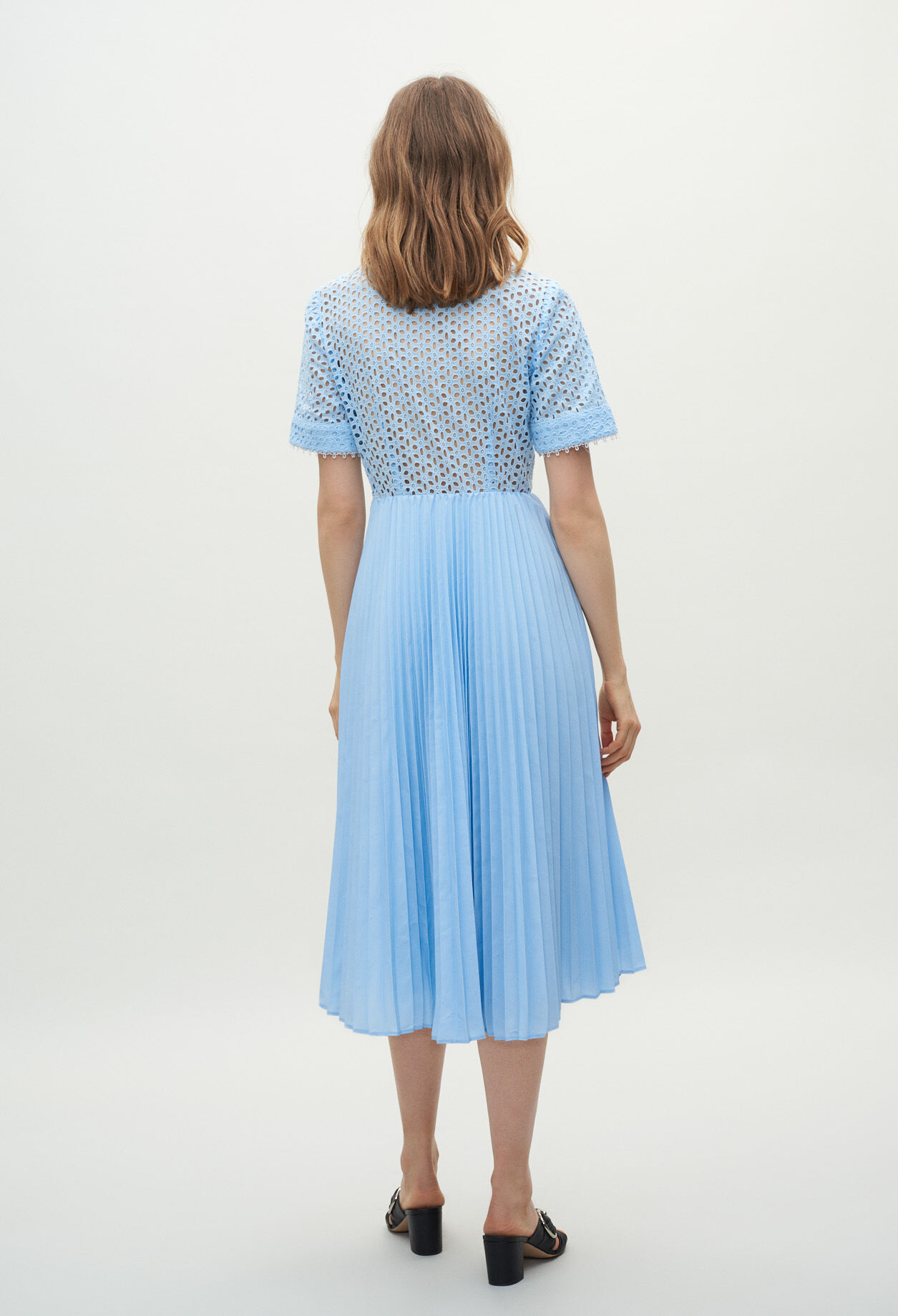 Pleated azure dress Pleated azure dress